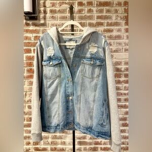 Denim and Gray Jean Jacket 3XL